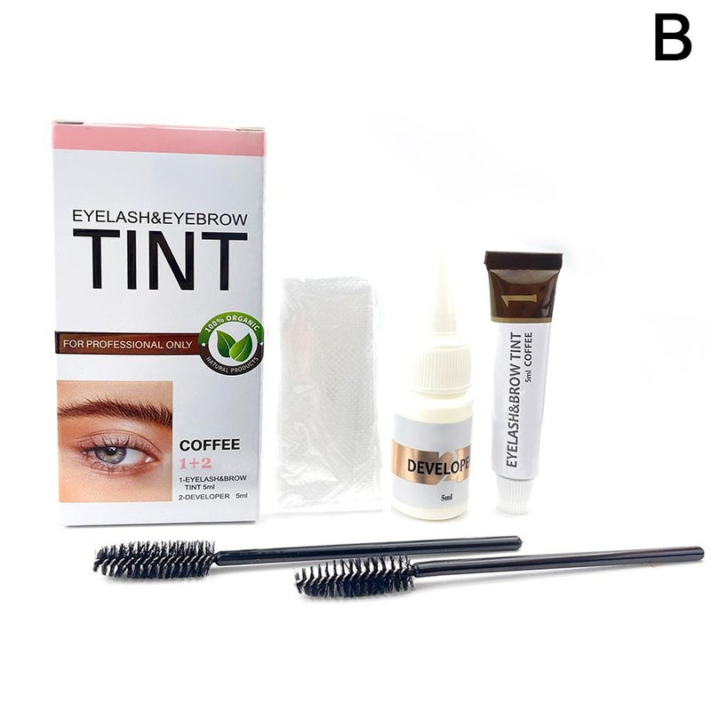 5ml + 5ml Eyebrow Tint Set: Waterproof, Quick-Drying, Semi-Permanent Eyebrow Tint